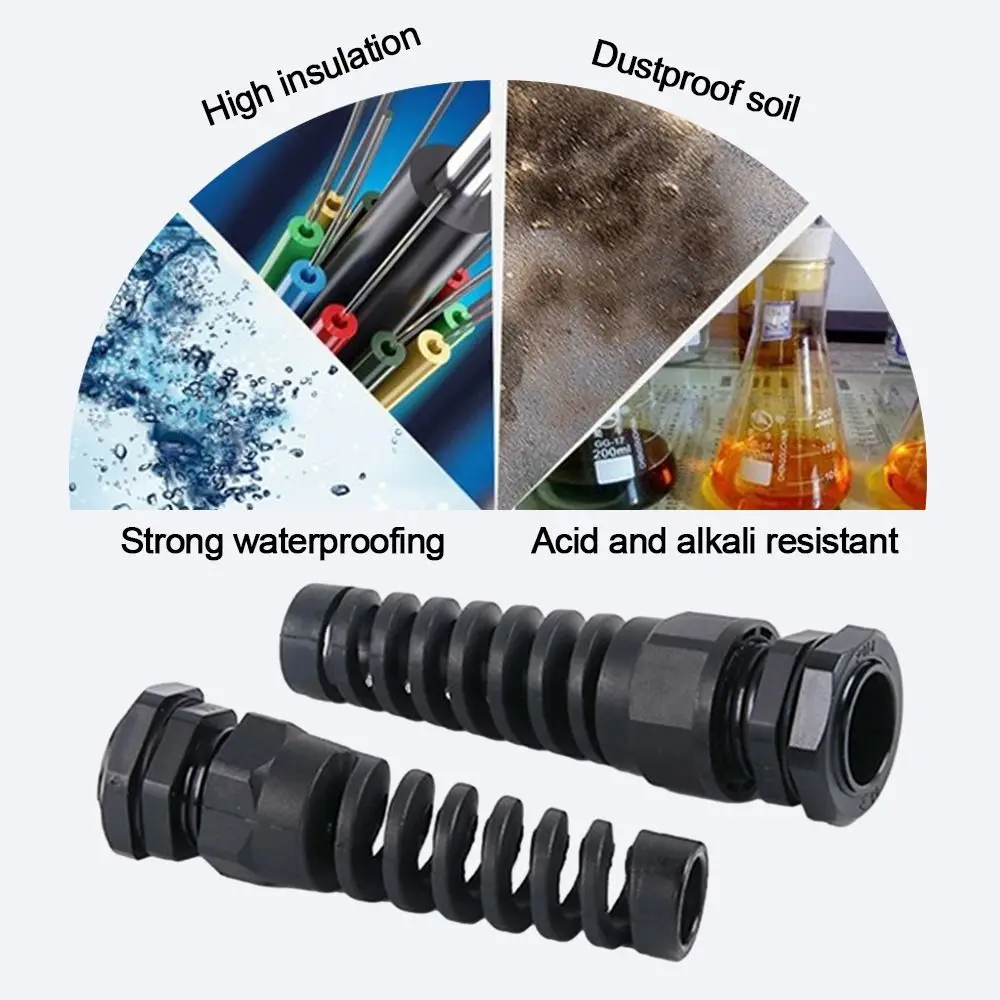 Anti-bending Nylon Anti-bending Cable Gland Waterproof Anti-Bending Joint Torsion-proof Joint Cable