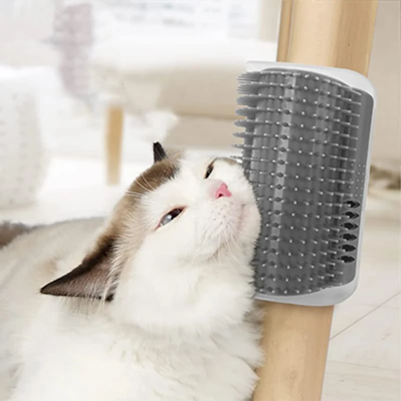 

Wall corner fixed arch cat grooming device hair removal itching relief massage brush cat scratching board cat supplies -1pcs