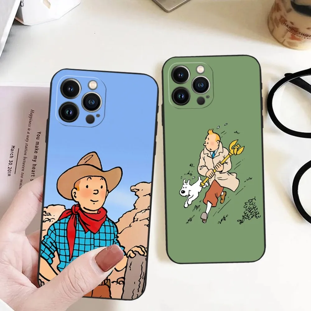 The Adventures of Tintin Phone Case for iphone 13 11 15ProMax 14 12 Pro Xs Max Mini Xr X 7 8 6 6s Plus Shell Coque