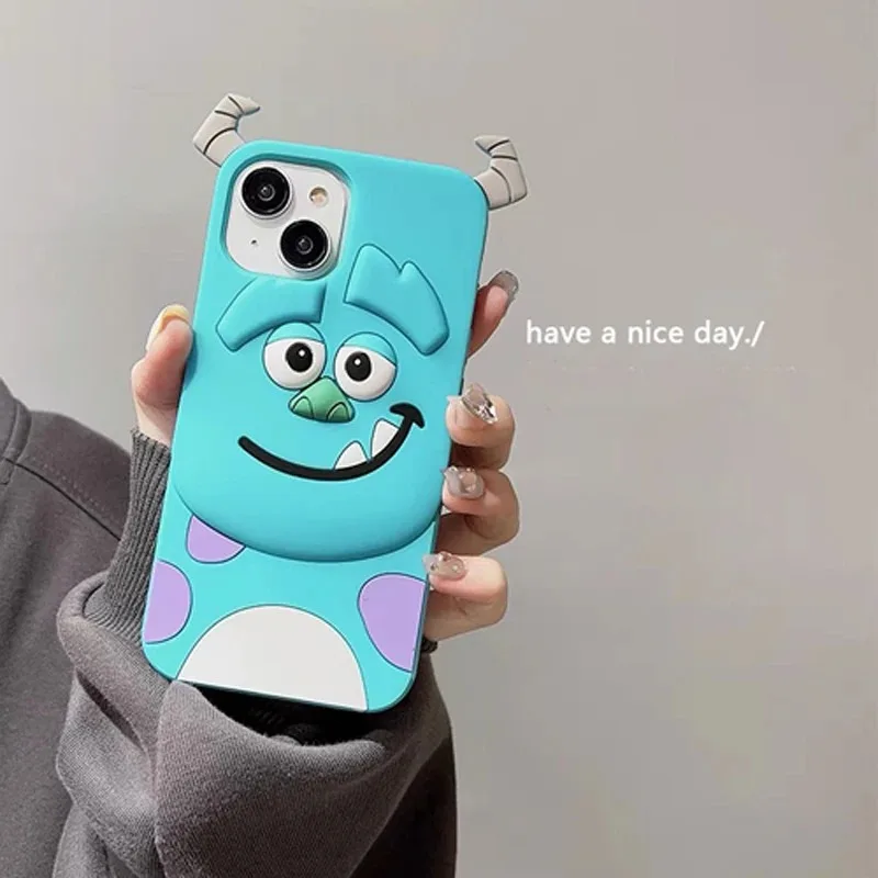 For Samsung Galaxy S21 FE S23 FE S23 Ultra S24 Ultra A04s 3D Hermoso Sulley Cartoon Monster Silicon Soft Phone Case