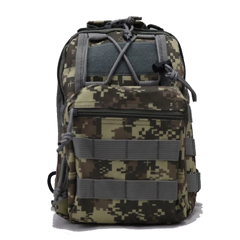 Bolsa de ombro tática ao ar livre, bolsa de ombro esportiva para caminhadas ao ar livre, molle exército, acampamento, caça, pesca, bolsa de peito