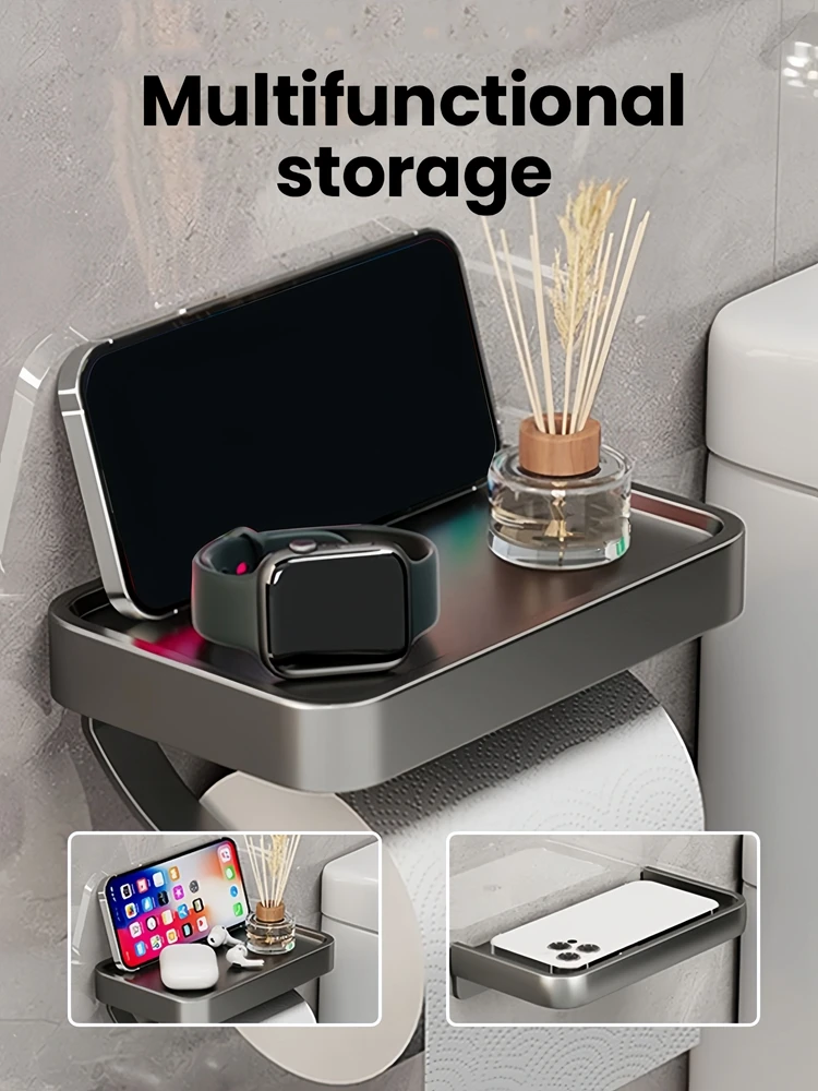 Toilet Paper Holder Rustproof Thickened Plastic Storage Rack For Bathroom Kitchen Toilet Paper Roll Holder