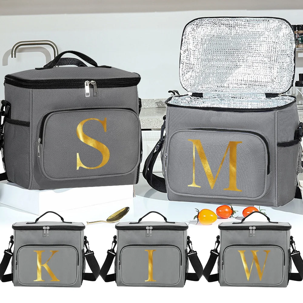Cooler Box Single‑shoulder Lunch Bag Outdoor Travel Handbag Everyday Use Handheld Storage Bags Portable Lunch Bag