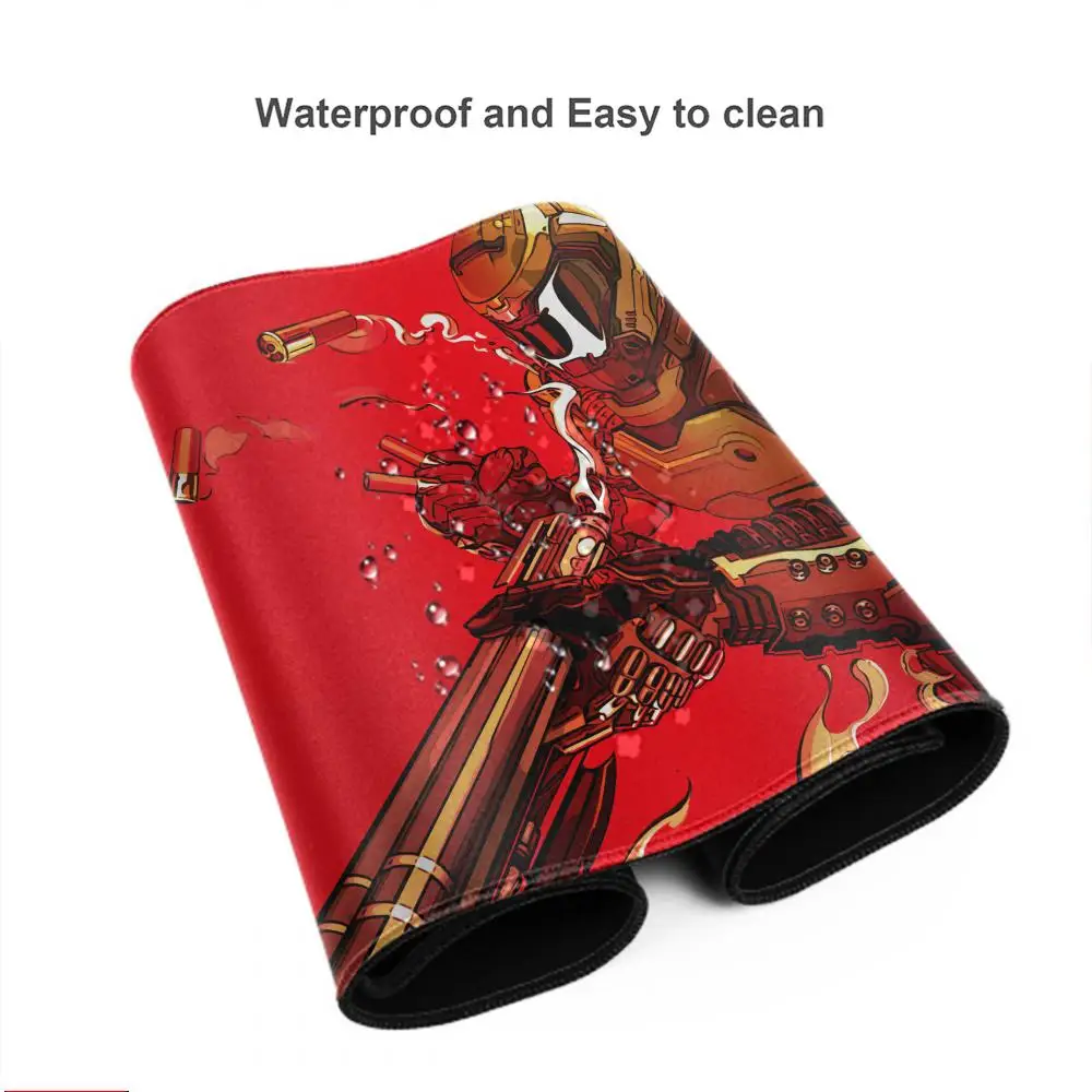 Hot Game D-DOOM E-Eternal Mousepad Gaming Accessories Large MouseMat Gamer XXL Carpet PC Cabinet Tablepad 900x400MM Mausemat Rug view 5