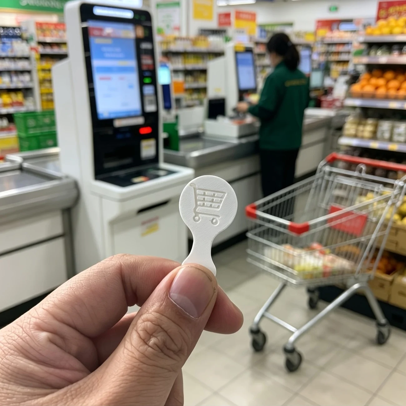 5pcs Supermarket Shopping Cart Coin Keychain | Convenient Shopping Cart Unlock Token | Universal Shopping Cart Unlock Keychain
