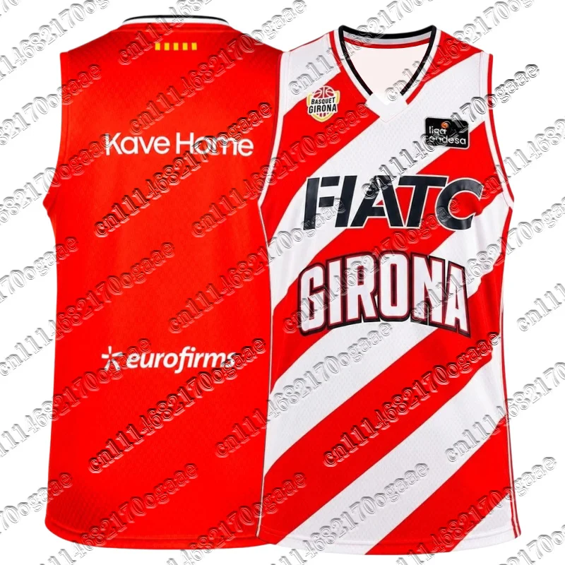 26/27 New Girona Sleeveless Basketball Jersey Tank Top for Men Y2K Oversized Loose Fit Mesh Breathable Sport Fan Streetwear Top