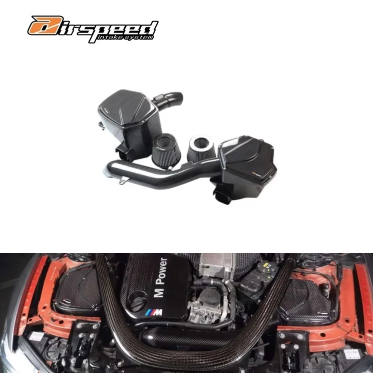 

High Performance Airspeed Dry Carbon Fiber Cold Air Intake System With Filter for Bmw M2C M3 M4 F8X F82 F80 S55