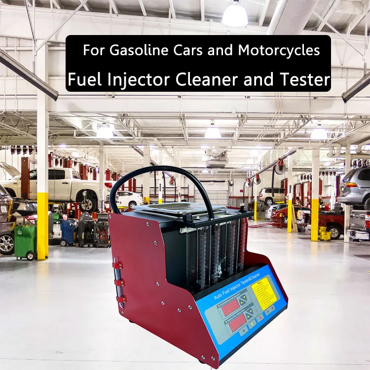 เครื่องมือวินิจฉัยรถยนต์และมอเตอร์ไซค์ เครื่องยนต์เบนซิน 4 สูบ 220V 110V เครื่องทำความสะอาดและทดสอบหัวฉีดแบบอัลตราโซนิก