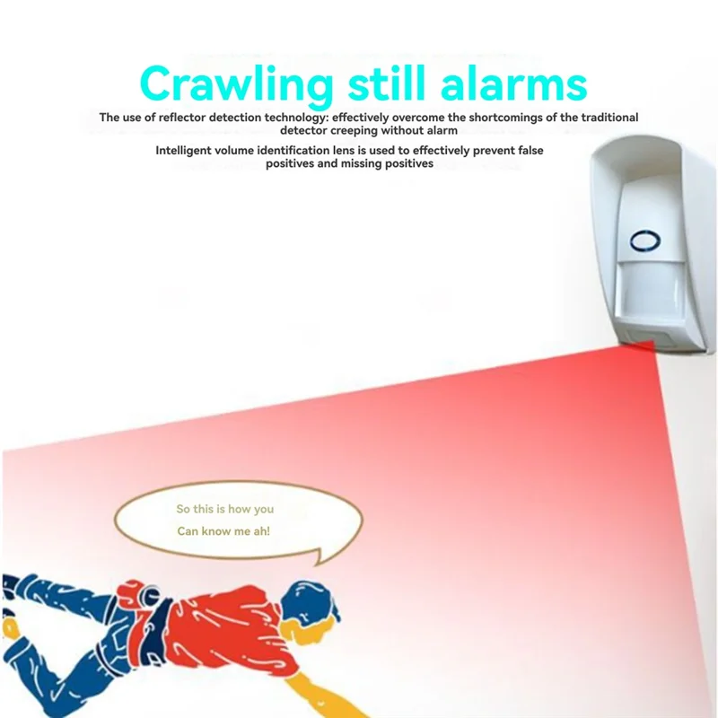 M13k433mhz Outdoor Waterproof Wireless Infrared Detector Long Range For Home Security Systems Wifi/GSM Alarms