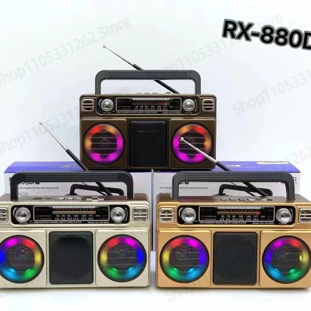 Retro Portable Bluetooth Speaker Radio with TF Card Support for Seniors