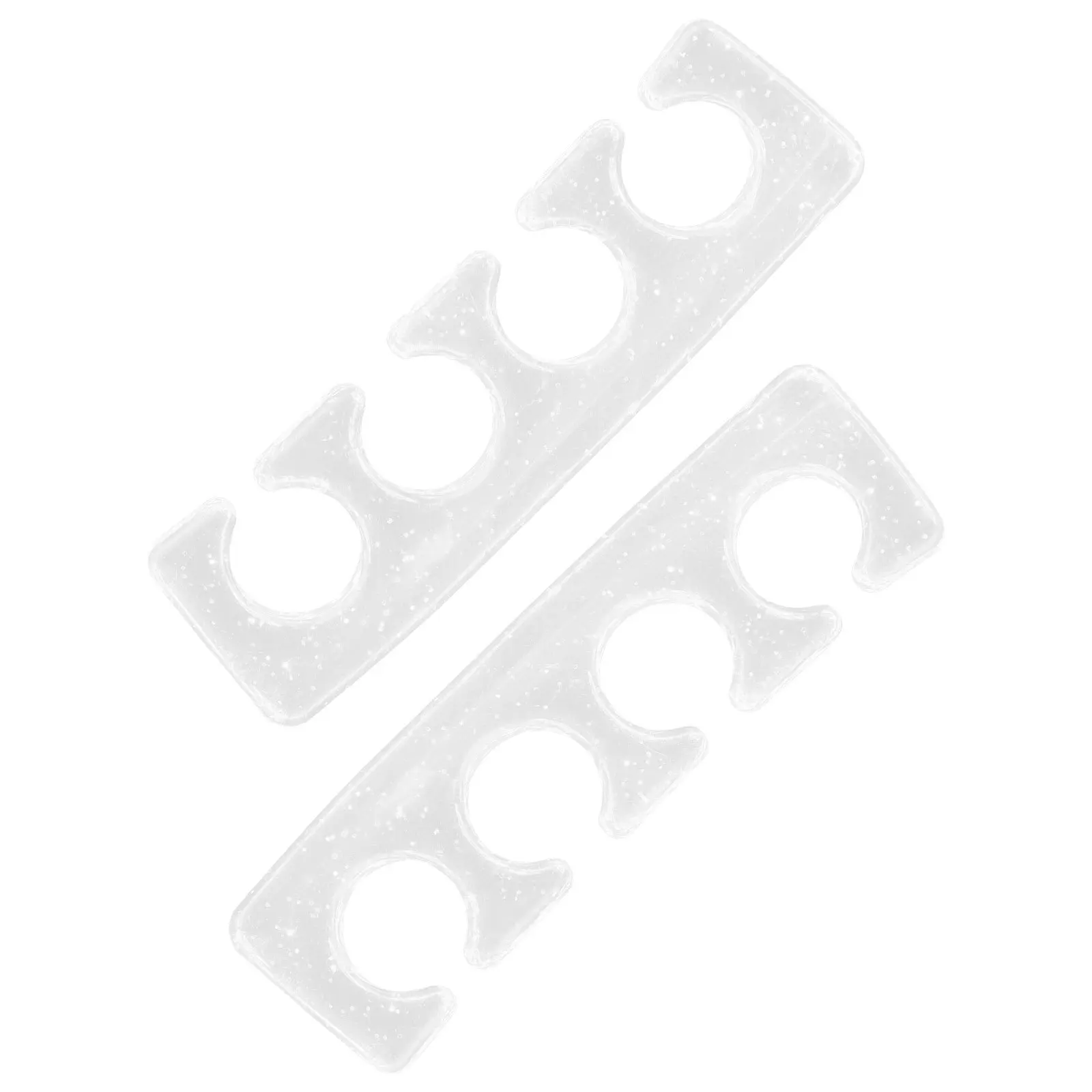 

2Pcs Feet Toe Separators Transparent Silicone Nail Art Pedicure Dividers Toe Spacers Comfortable for Women Nail Art Tools