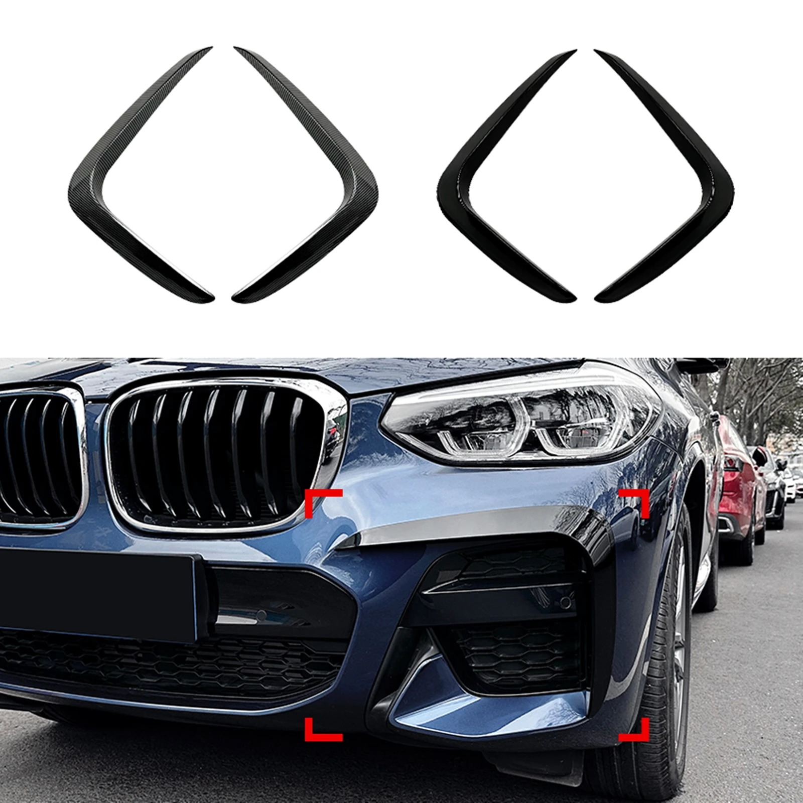 Front Side Air Vent Trim Cover For BMW X3 X4 G01 G02 2018-2021 M Sport