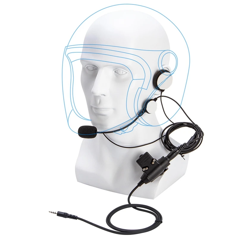 

U94 PTT Motorcycle Helmet Headset 3.5Mm Plug Walkie-Talkie Two-Way Helmet Headset For Police People Wearing Helmets