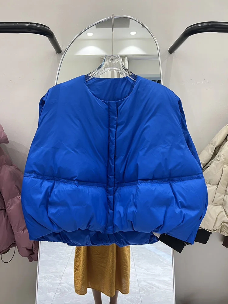 Gilet sans manches pour femme, streetwear, veste en duvet moelleux, 2023 résines blanches, mode automne et hiver, 90%