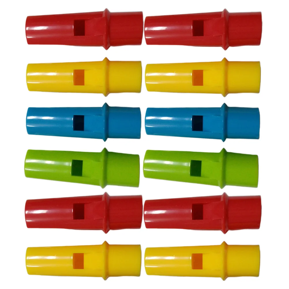 

12 Pcs Creative Cylinder Shape Whistles Flute DIY Music Instrument Toys Pan Flutes Circular for Kids