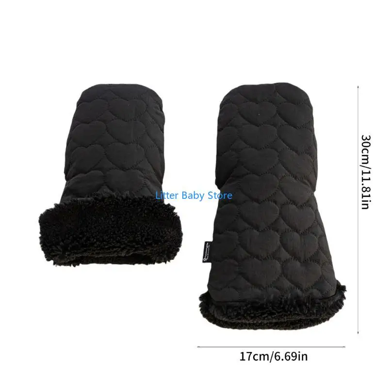 N80C Soft & Insulated Hand Muffs Trendy & Warm Hand Protectors for Baby Strollers