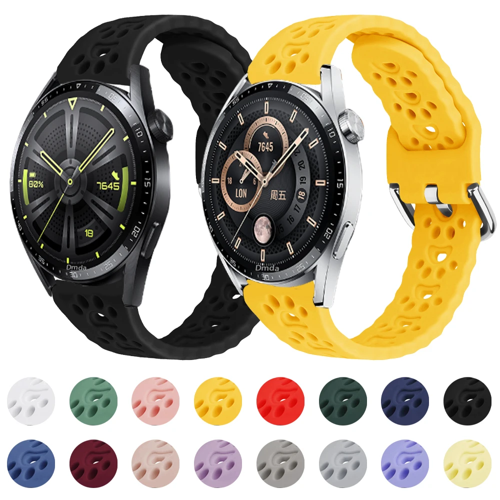 20mm 22mm Women's Silicone Band For HUAWEI WATCH GT 3 46mm 42mm Bracelet HONOR Magic Watch 2 GS 3 Pro ES Strap Sports Wristbands