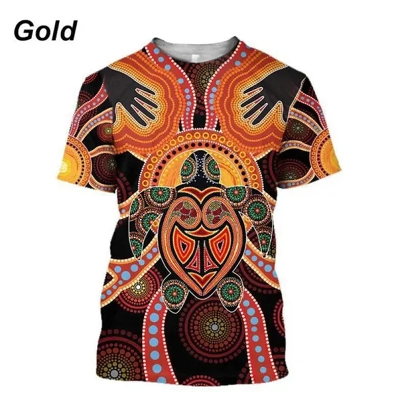 السكان الأصليين السكان الأصليين السلاحف نقطة اللوحة تي شيرت رجل إمرأة الدوار المنومة دوامة مضحك قصيرة الأكمام تي شيرت الجرافيك تيز