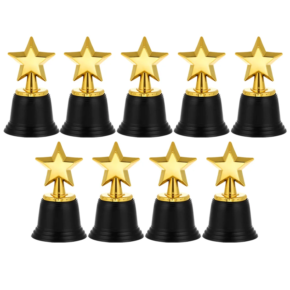 9 Pcs Star Trophy Plastic Kids Sports Awards Competition Prize Basketball Participation Cup Safe Classroom Elementary