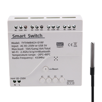 CABE-Tuya Wifi Smart Switch Temperature Sensor Monitor AC 85-250V Wireless Smart Switch For Alexa Google Home