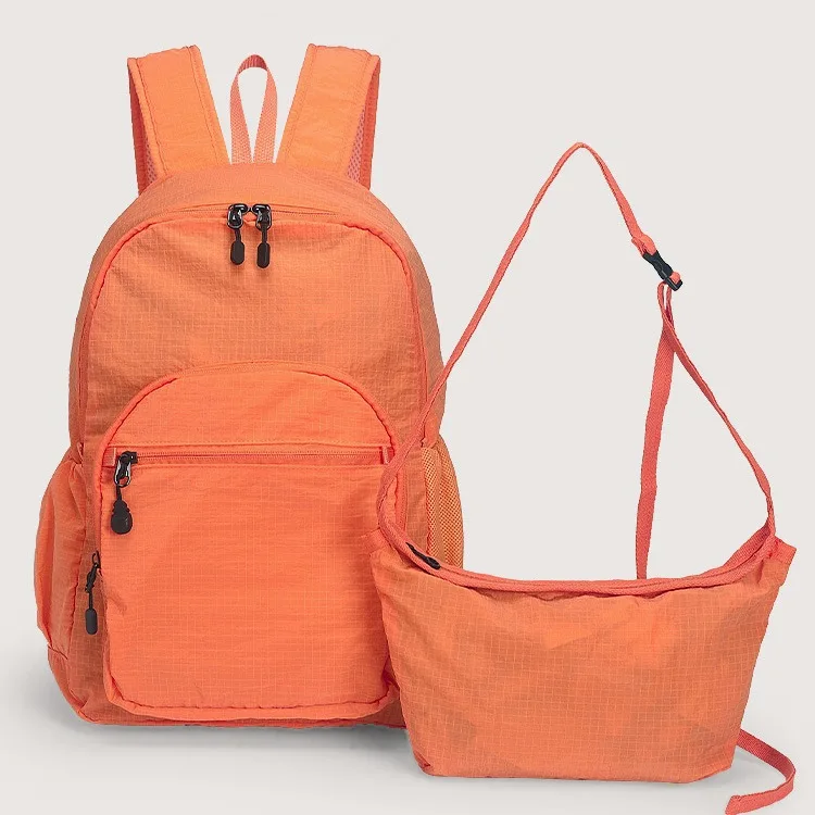 Light weight Female Backpacks Travel women shoulder bags for girls Waterproof quick-dry fitness Daypack 2 piece Foldable storage