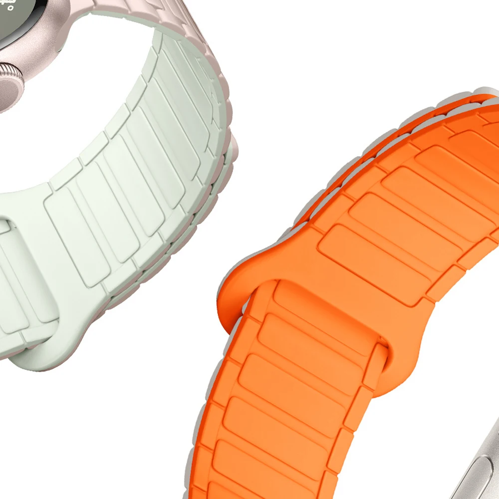 Correa magnética de silicona para Apple Watch Band 49mm 45mm 44mm 42 41 40mm 46mm pulsera deportiva iWatch Series 10 9 8 7 6 5 4 SE Ultra