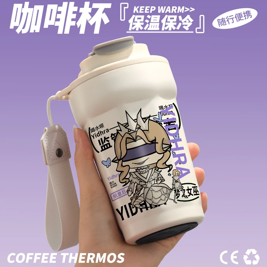 

Anime Identity Ⅴ Cosplay Portable Thermos Insulated Mug Cartoon Water Glass Cute Heat Preservation Coffee Cup Xmas Birthday Gift