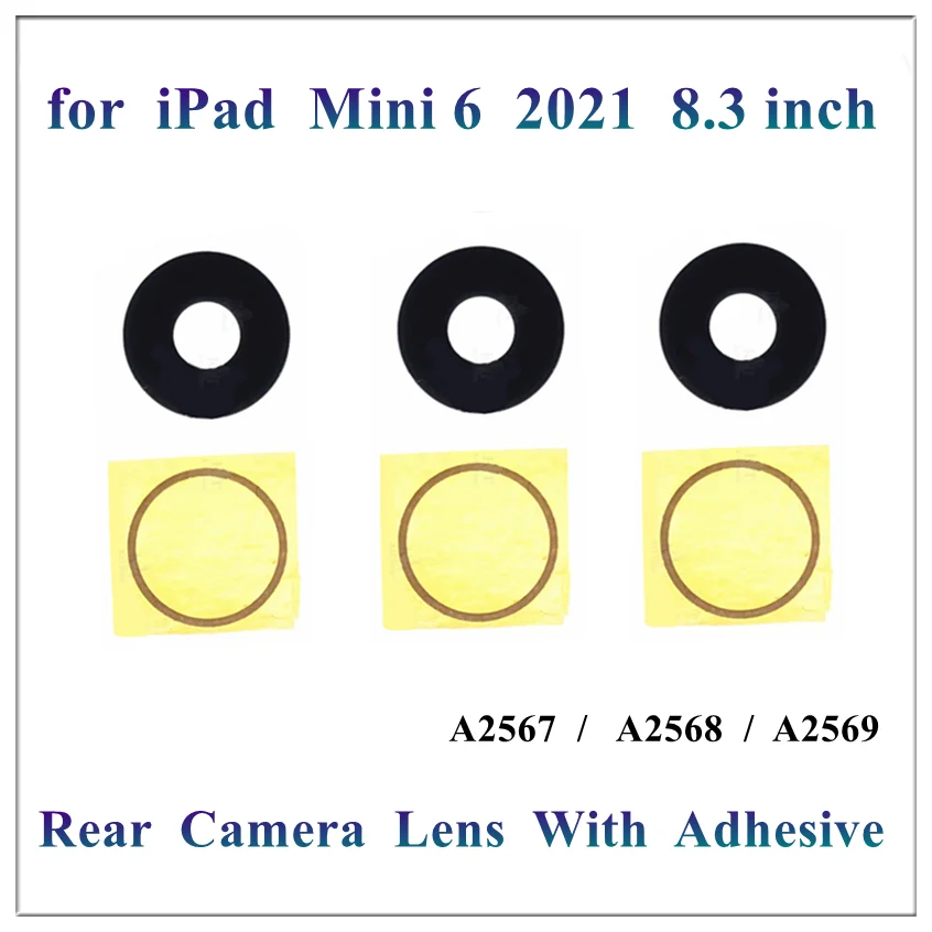 

1Pcs Compatible for Ipad Mini 6 8.3 Inch 6th Gen 2021 mini6 Rear Back Camera Glass Lens Wtih Adhesive Sticker Replacement Parts