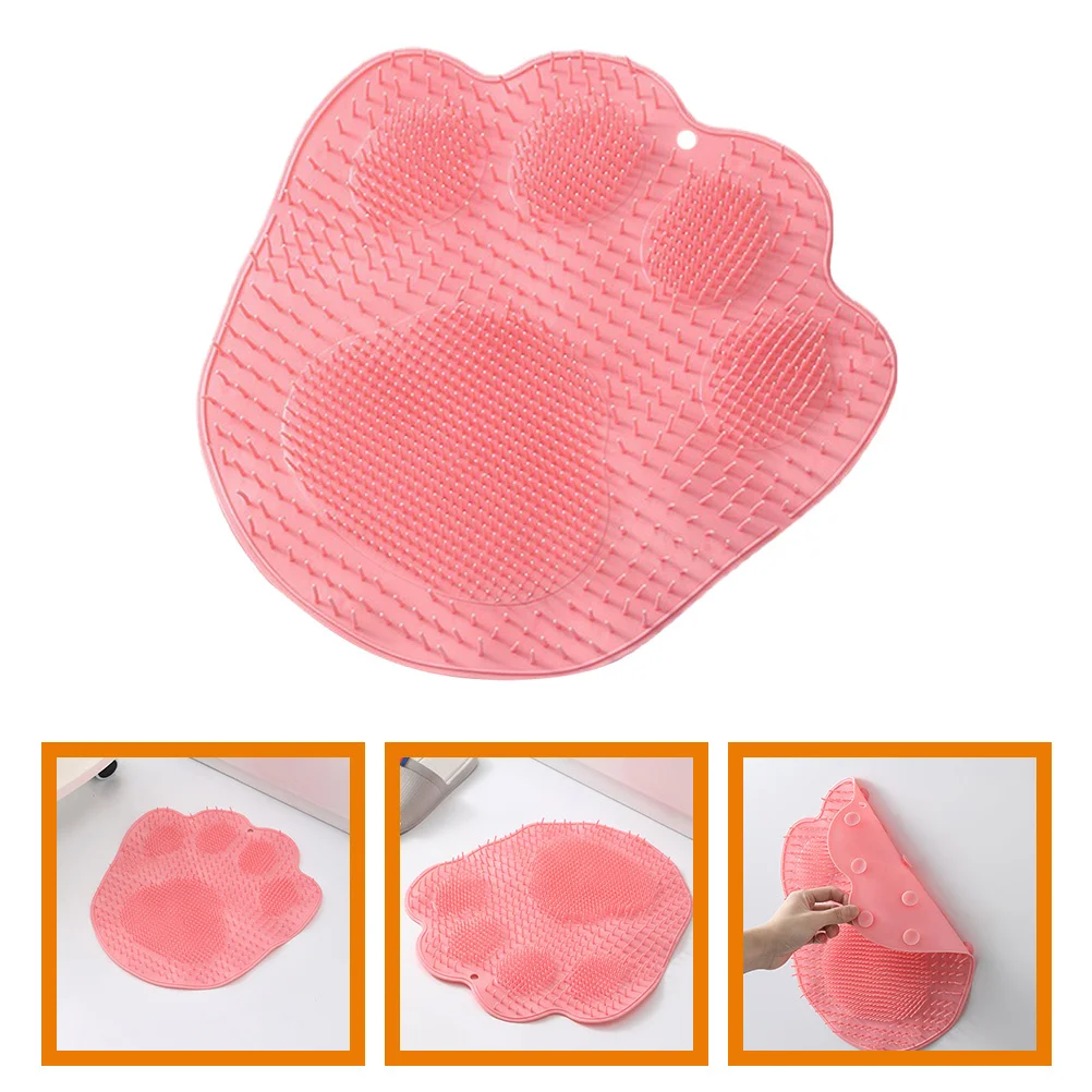 

Shower Foot Scrubber Mat Non-Slip Dual Function for Foot Massage and Back Scrubbing Wall Mounted Suction Cup Body Scrubber Pad