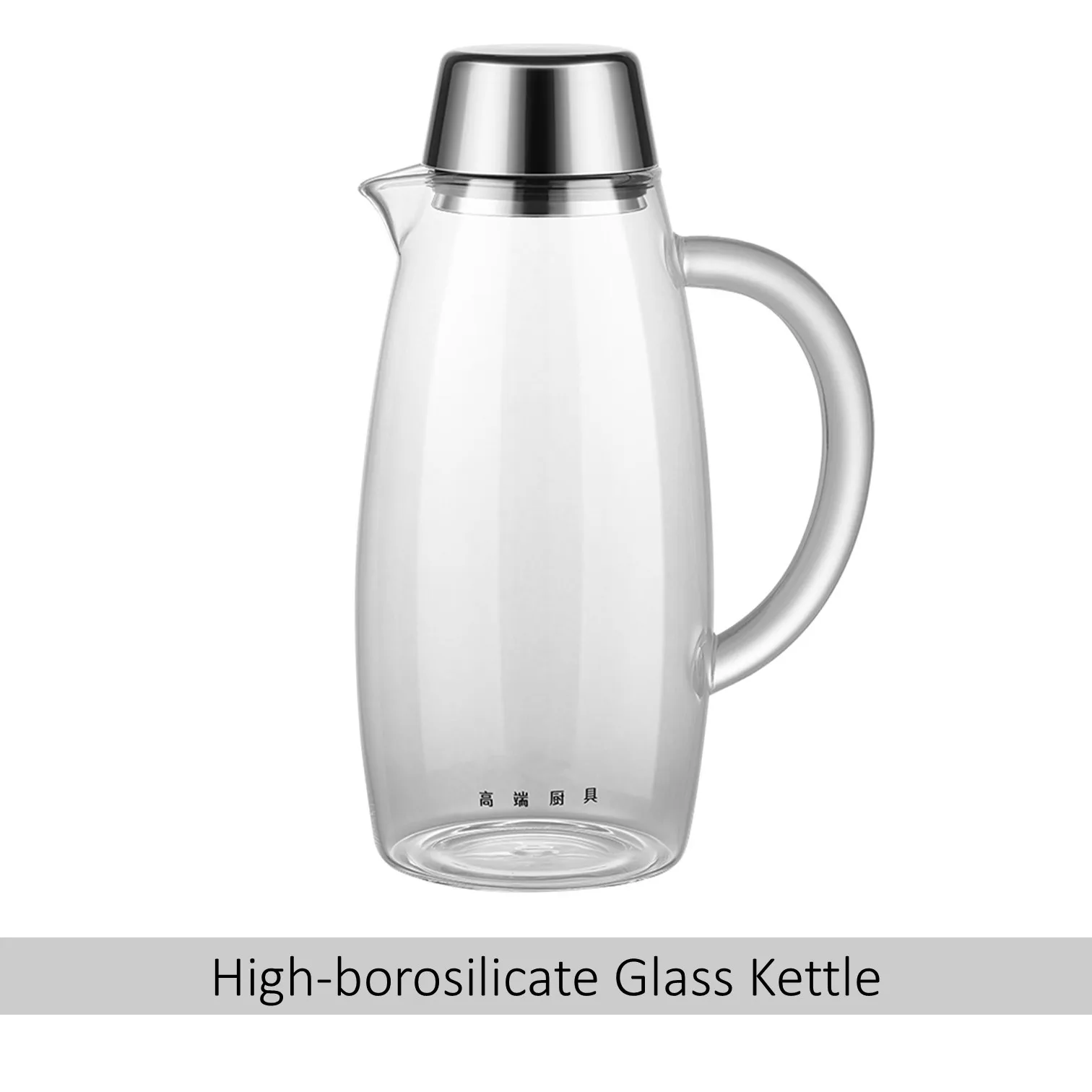 LFGB Certificated High-borosilicate Glass Kettle Ultra Hardness 4mm Thickness Transparency Water Bottle for Kitchen Restaurant