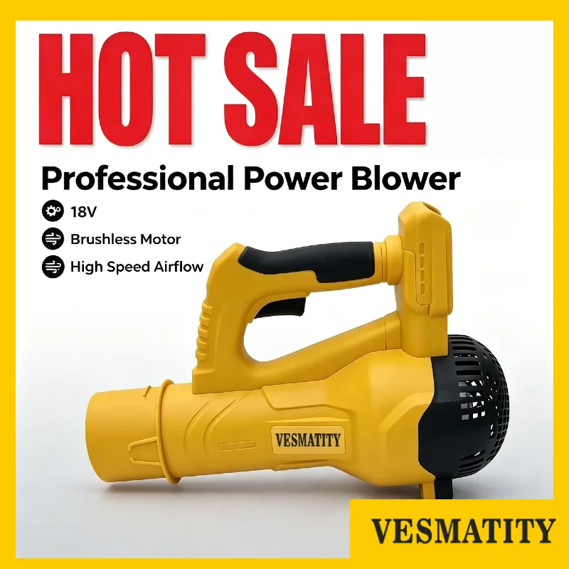 Cordless Leaf Blower Long Tube Garden Leaf Sweeping Tool Home Courtyard Snow Cleaner for Dewalt 18V 20V Battery Pro Max
