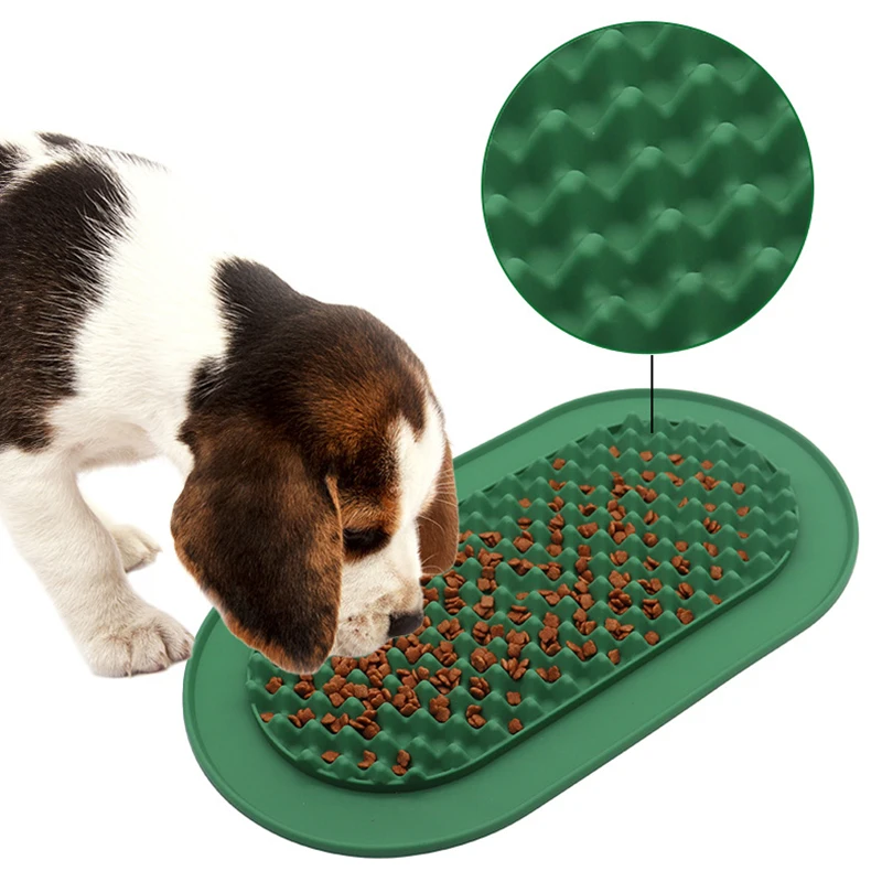 

45.5x24.8cm Non-slip Silicone Pet Licking Mat Washable Portable Anti-choking Keep Healthy Dog Slow Feeder Accesorios Para Perros