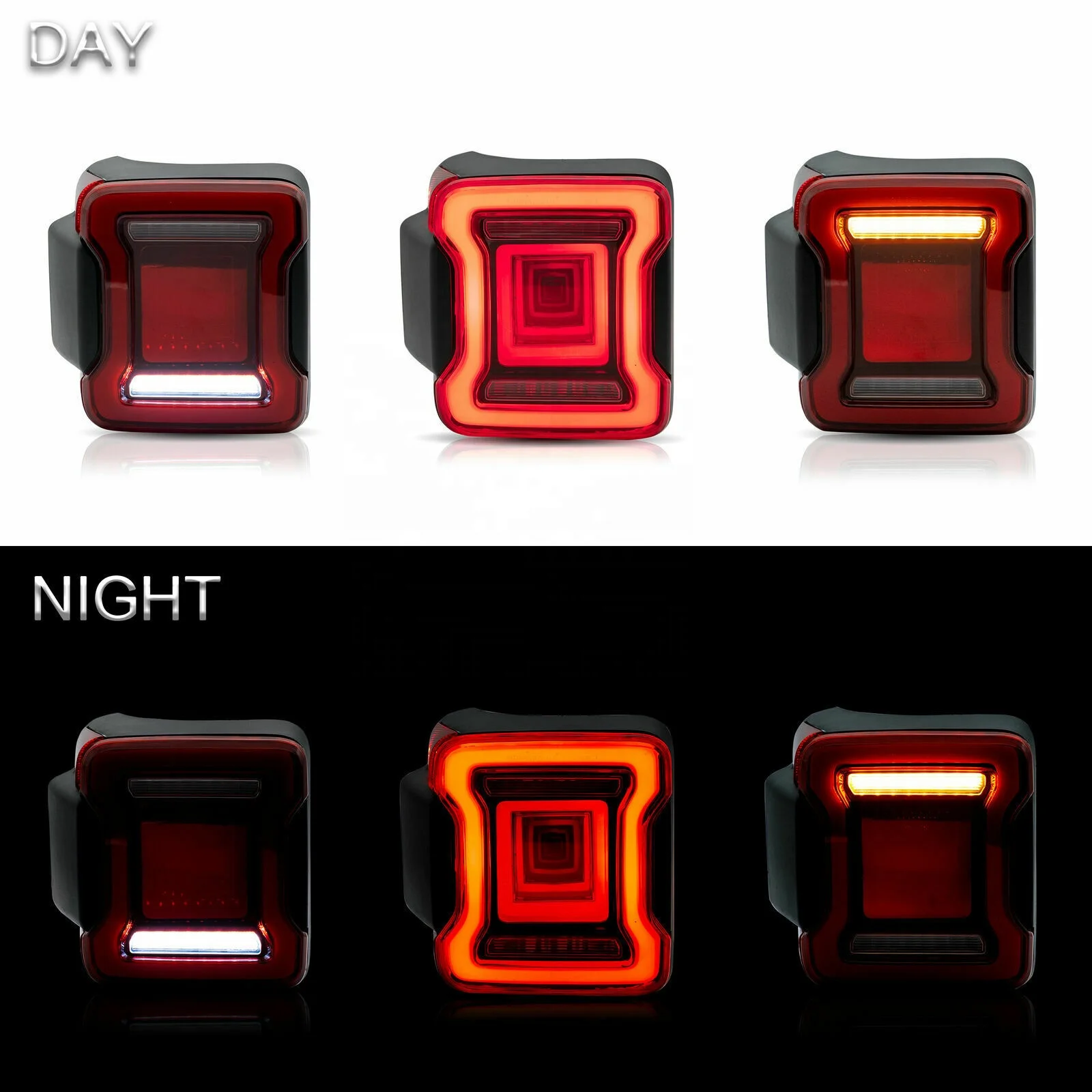 Rear Taillights LED Brake Lights Reverse Turn Lamps For Wrangler JL 2018+