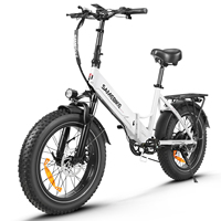 SAMEBIKE LOTDM200-II Electric Bike 750W 20” Fat Tire E-Bike 48V 13Ah Battery Adults Men Women, 7 Speed, LED Light, LCD Display