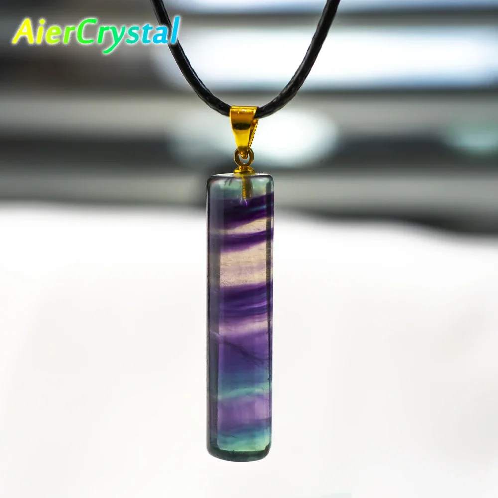 Stylish Exquisite Neutral Fluorite Pendant Natural Spirit To Treat Crystal Zhubao Valentine's Day Luxury Couple Gift Accessories