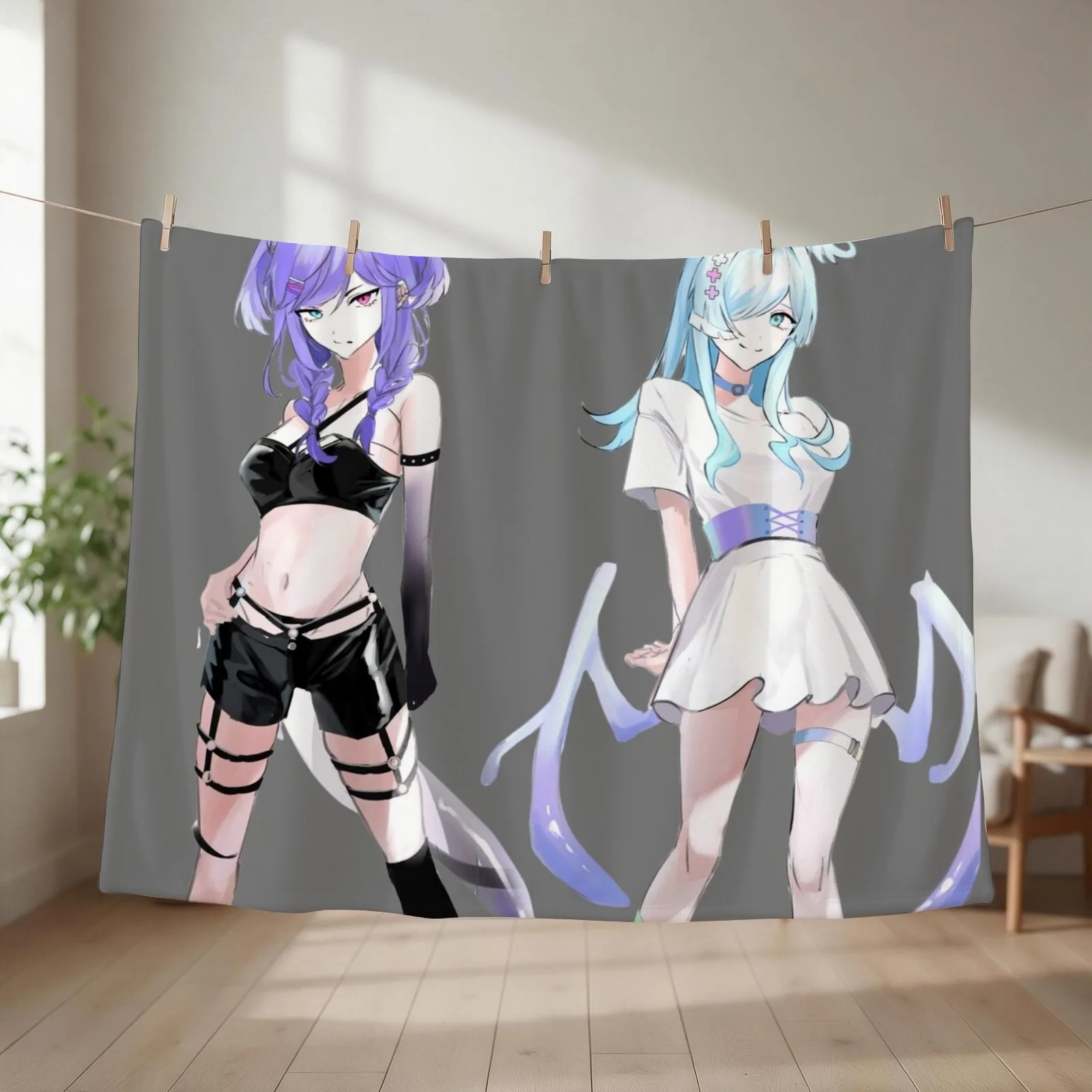 Dragon Sisters - Selen and Elira Throw Blanket Fashion Sofas Kid'S halloween Luxury Blankets