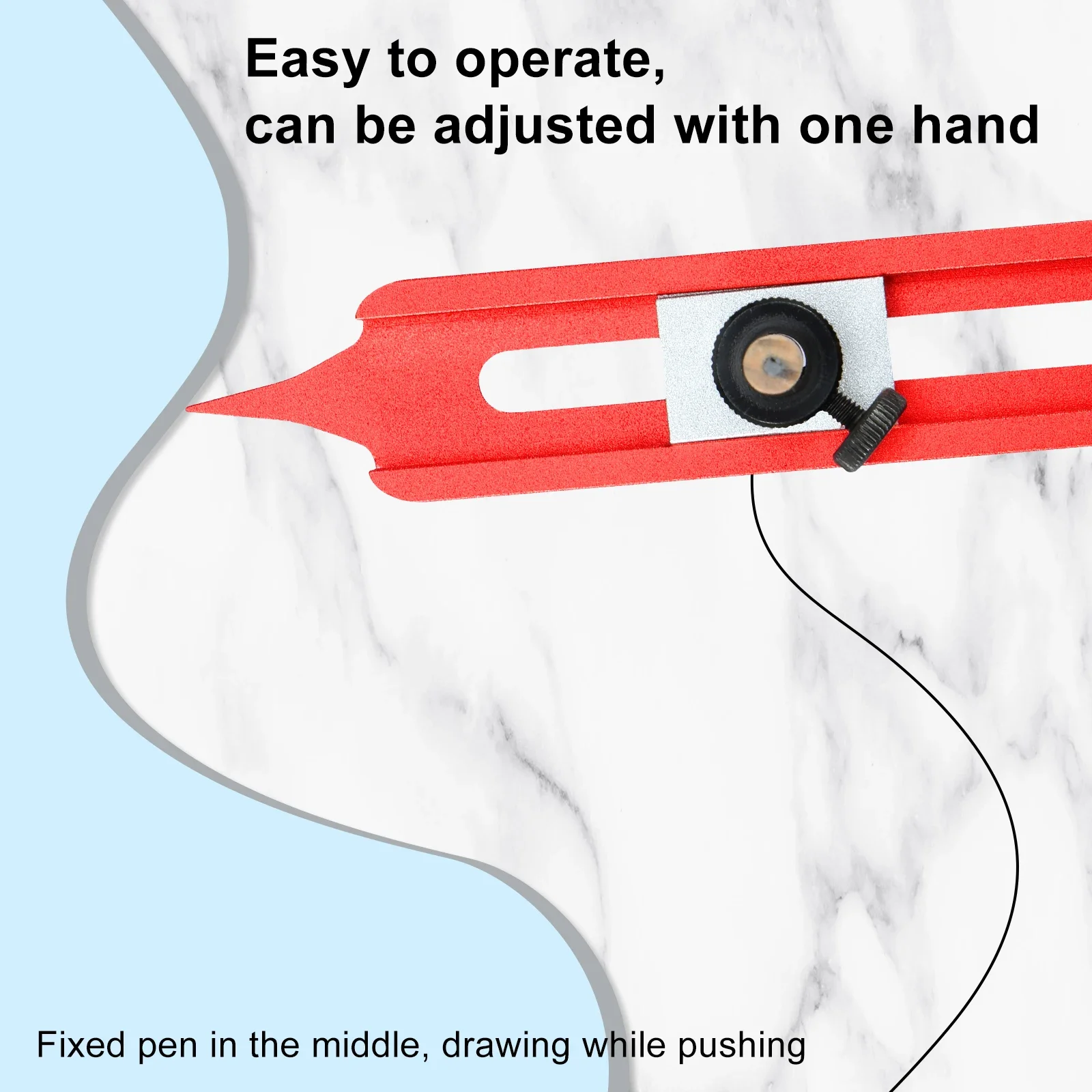 Nuovo profilo in metallo per tracciare righello calibro di contorno bloccaggio regolabile calibro di misurazione preciso duplicatore di profili strumento per la lavorazione del legno