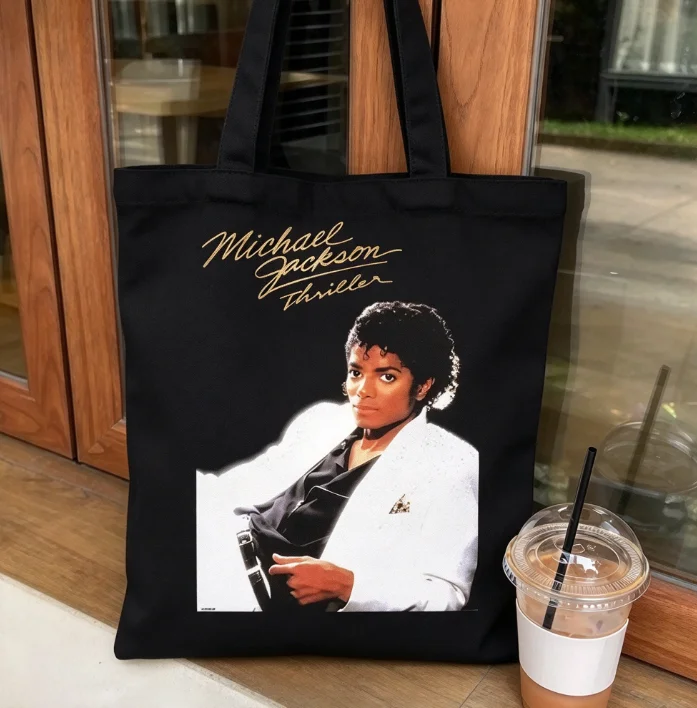 2026 new Canvas Tote Bag Vintage Male Portrait Poster Print Large Capacity Shoulder Bag Women Casual Daily Shopping Handbag