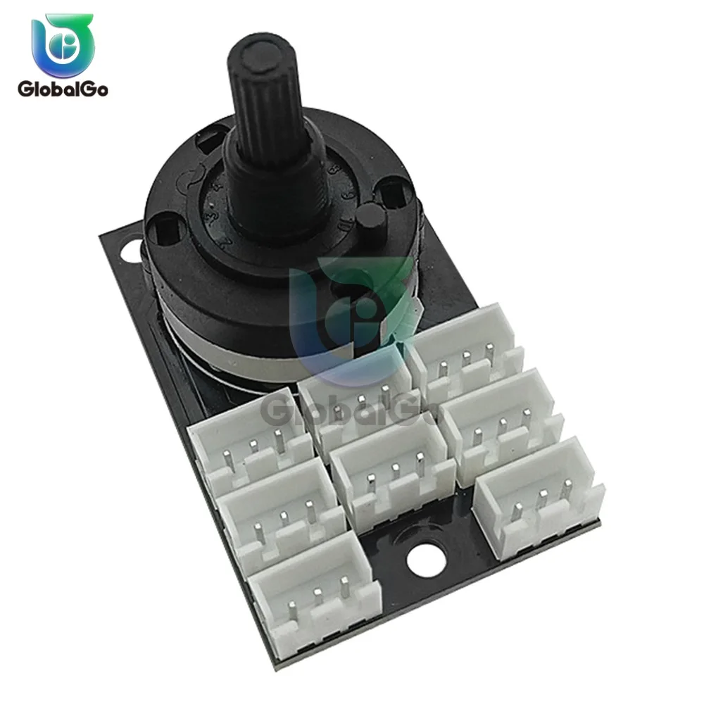 Bảng chuyển mạch tín hiệu âm thanh 4 KÊNH 3 chiều bảng chuyển mạch chọn nguồn âm thanh AV Đầu vào tín hiệu Rac với nắp núm