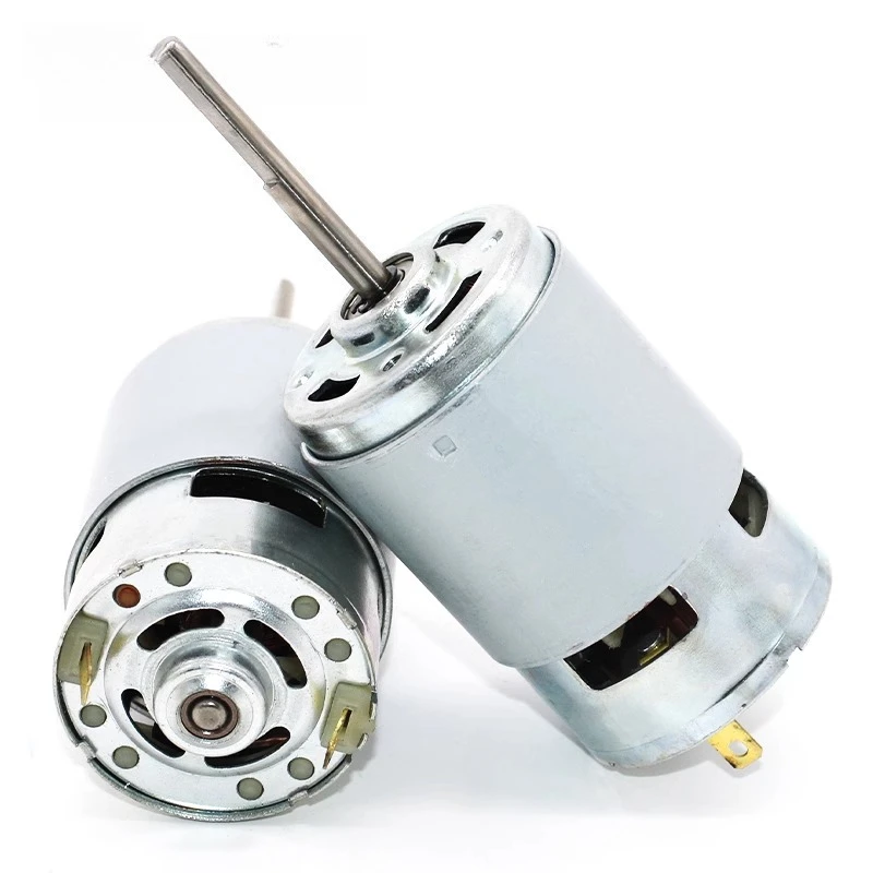 775 มอเตอร์ขยายเพลาแรงบิดขนาดใหญ่มอเตอร์พัดลม DC12V 3500rpm 24V 7000rpm micro DC มอเตอร์ขนาดเล็กอุปกรณ์เสริม ball แบริ่ง