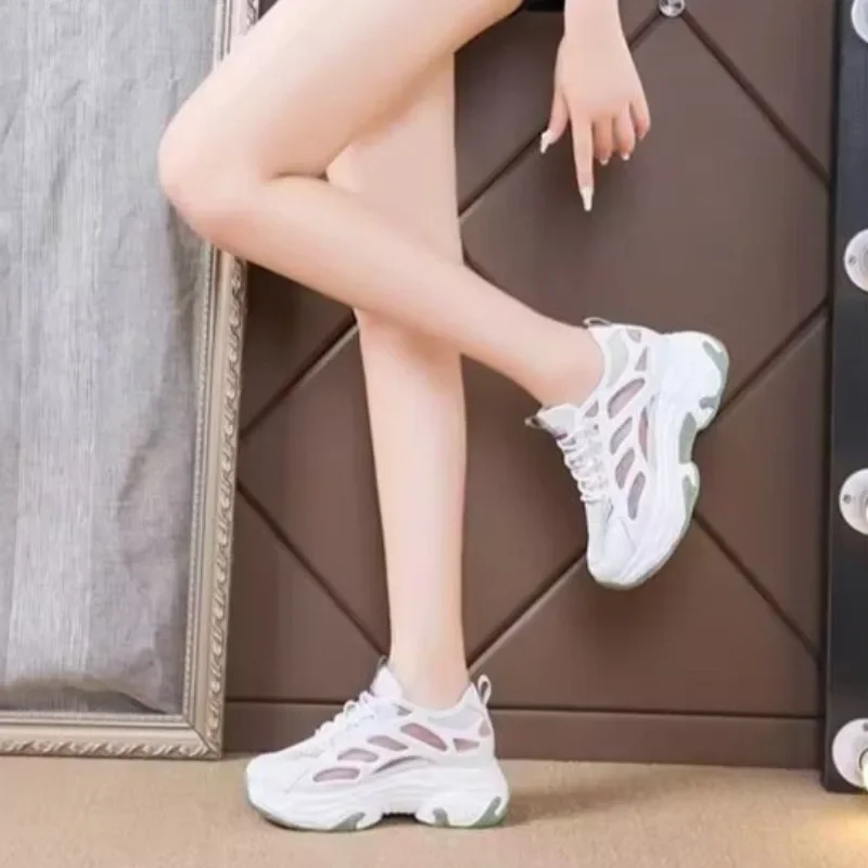 

Высокие кроссовки на платформе для женщин, повседневная обувь Routine, Новое поступление 2025, прогулочная эстетичная дизайнерская роскошная женская обувь