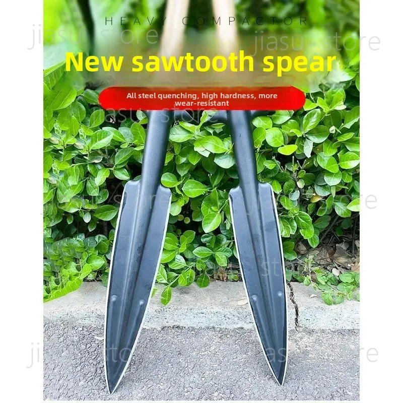 Manganese Steel Spear Tip Shovel, Outdoor Digging Wild Vegetables Martial Arts Performance Prop