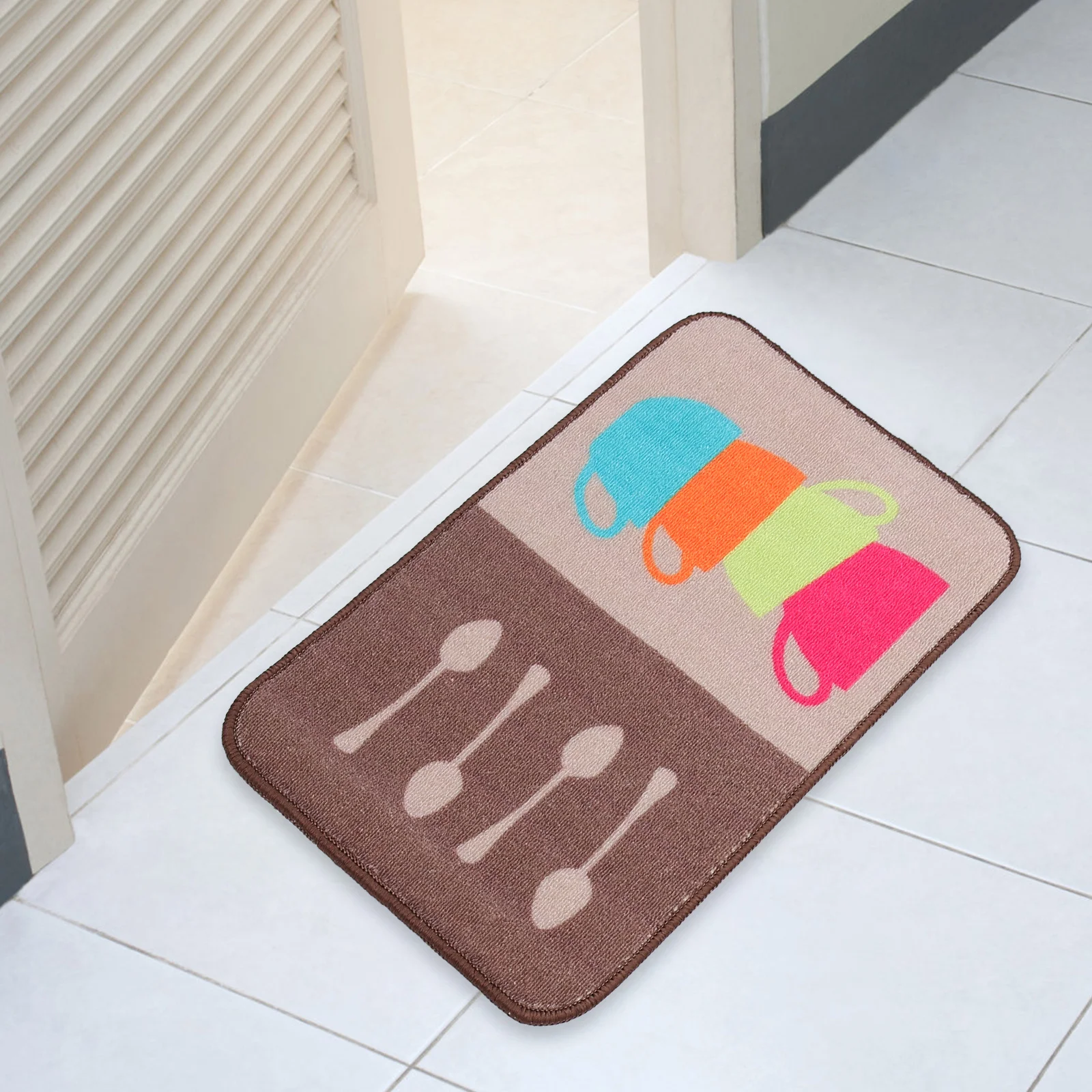 

2Pcs Non-Slip Kitchen Mat Decorative Rug Oil Proofing Multi-Use Home Floor Pad Kitchen Rugs Floor Oil Proofing Mat