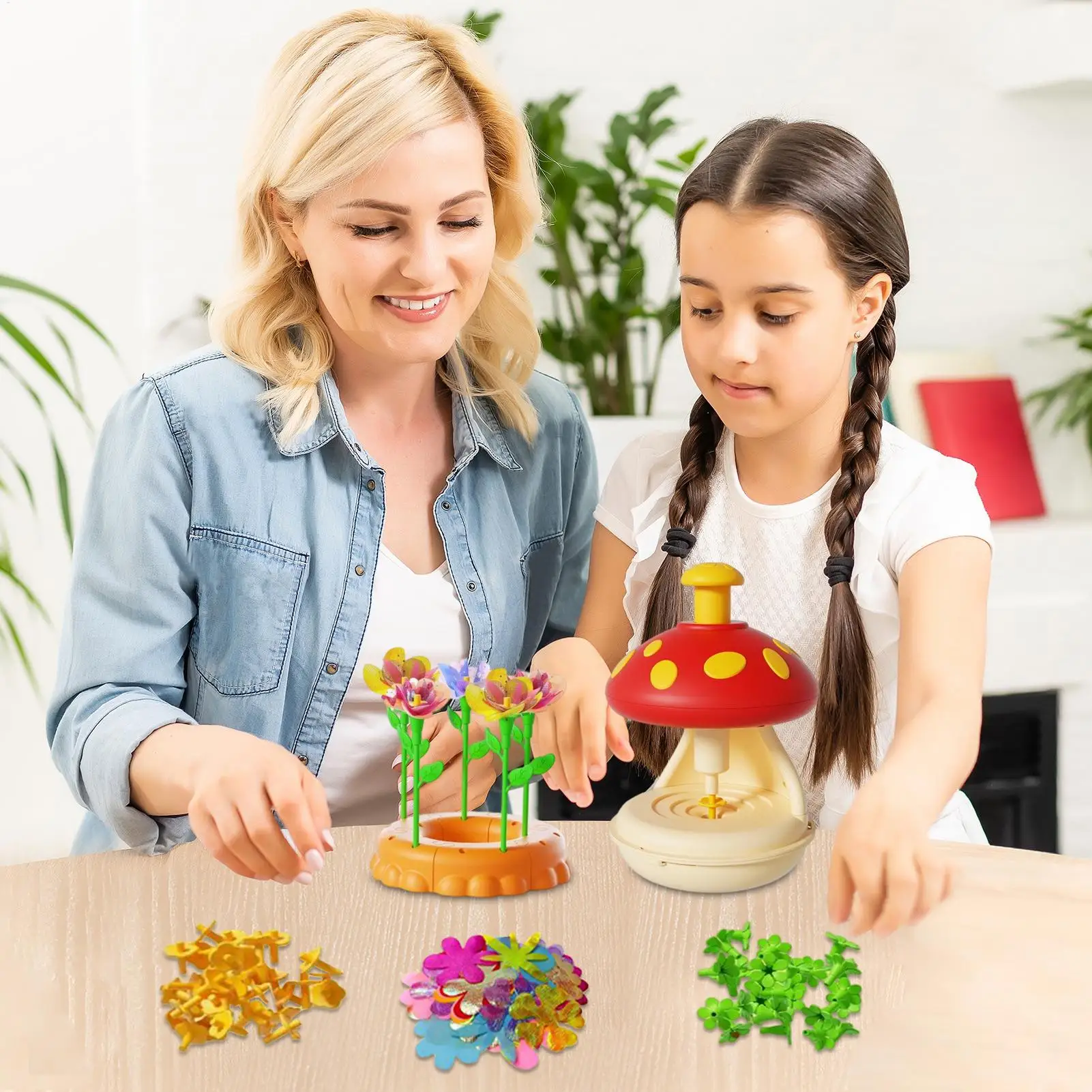 Fabric Flower Bouquets Craft Kit Flowers Making Toy Arts and Crafts Educational Learning Arts Activity for 4-8 Years Old