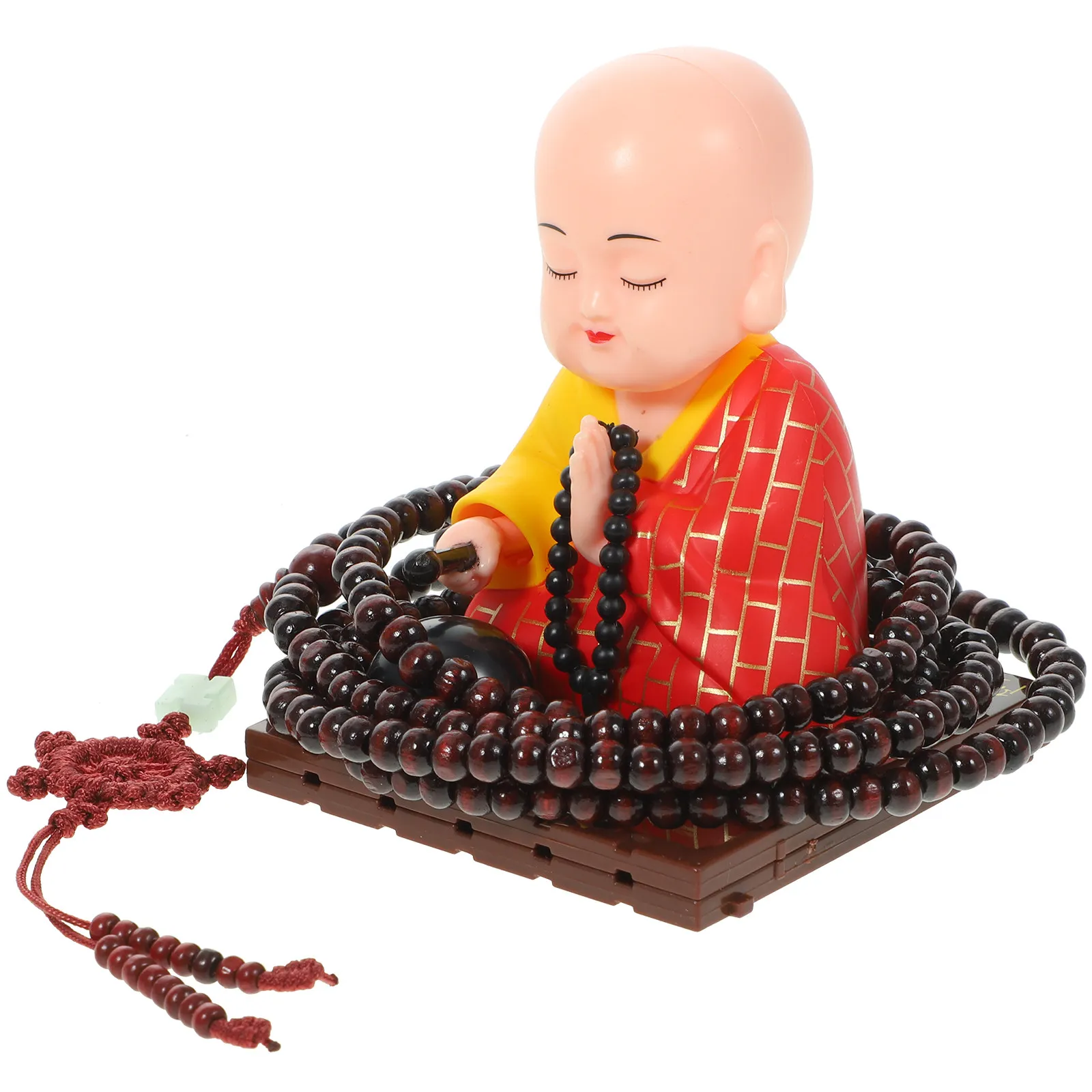 Resin Monk Figure Small Statue for Home Decor Desk Table Garden Bonsai Shelf Car Dashboard Interior Decoration Adorable Little