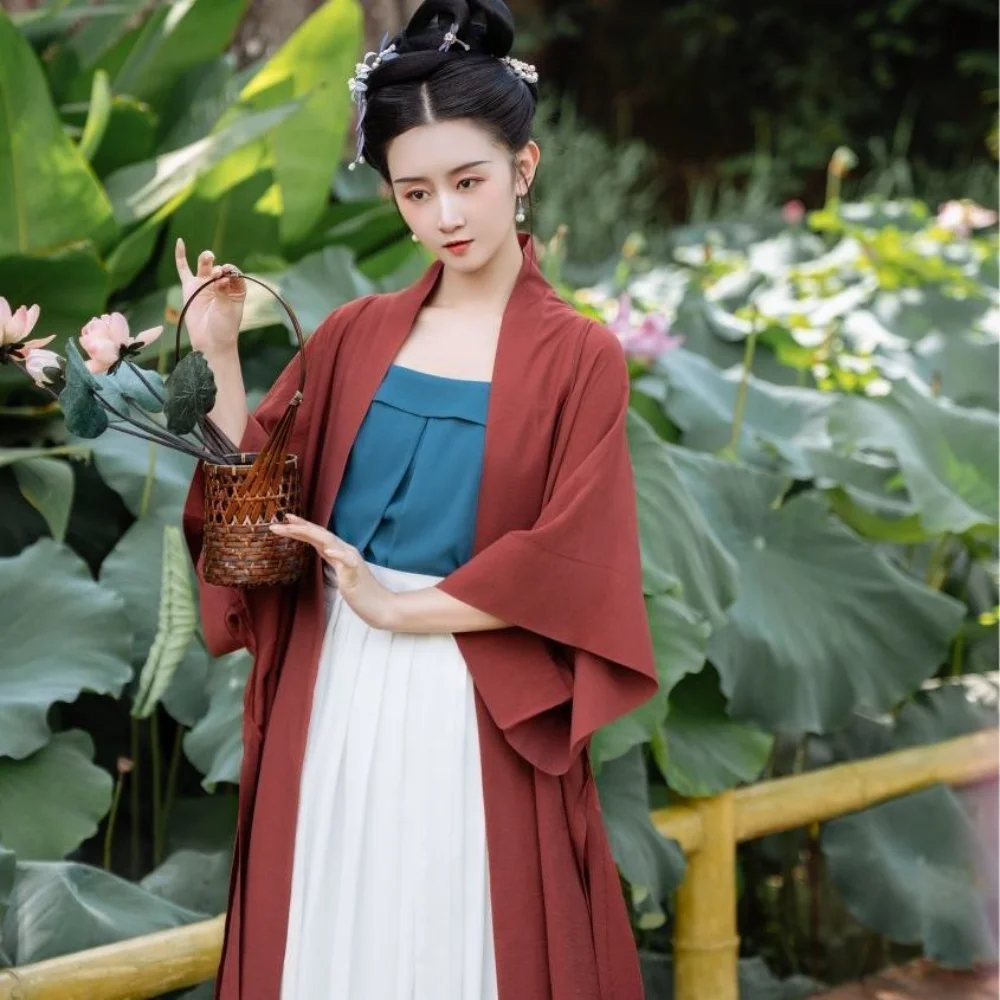 Original Kimono Hanfu Female Song Dynasty Hanfu Jacket Women Song Made Hnafu Summer Chinese Ancient Coat Cosplay