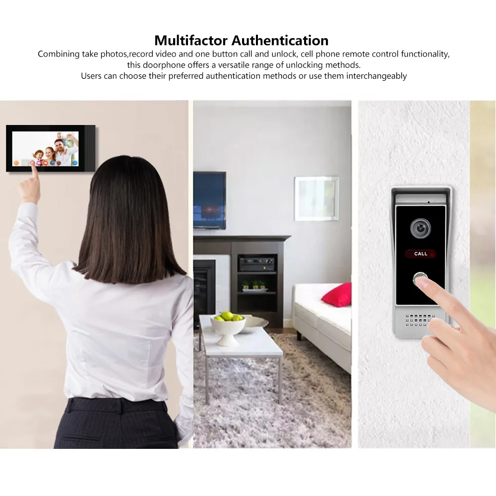 Tuya Smart Home 7 Inch Video Deurbel Wifi Intercom Gebouw Video Intercom Deur Telefoonsysteem