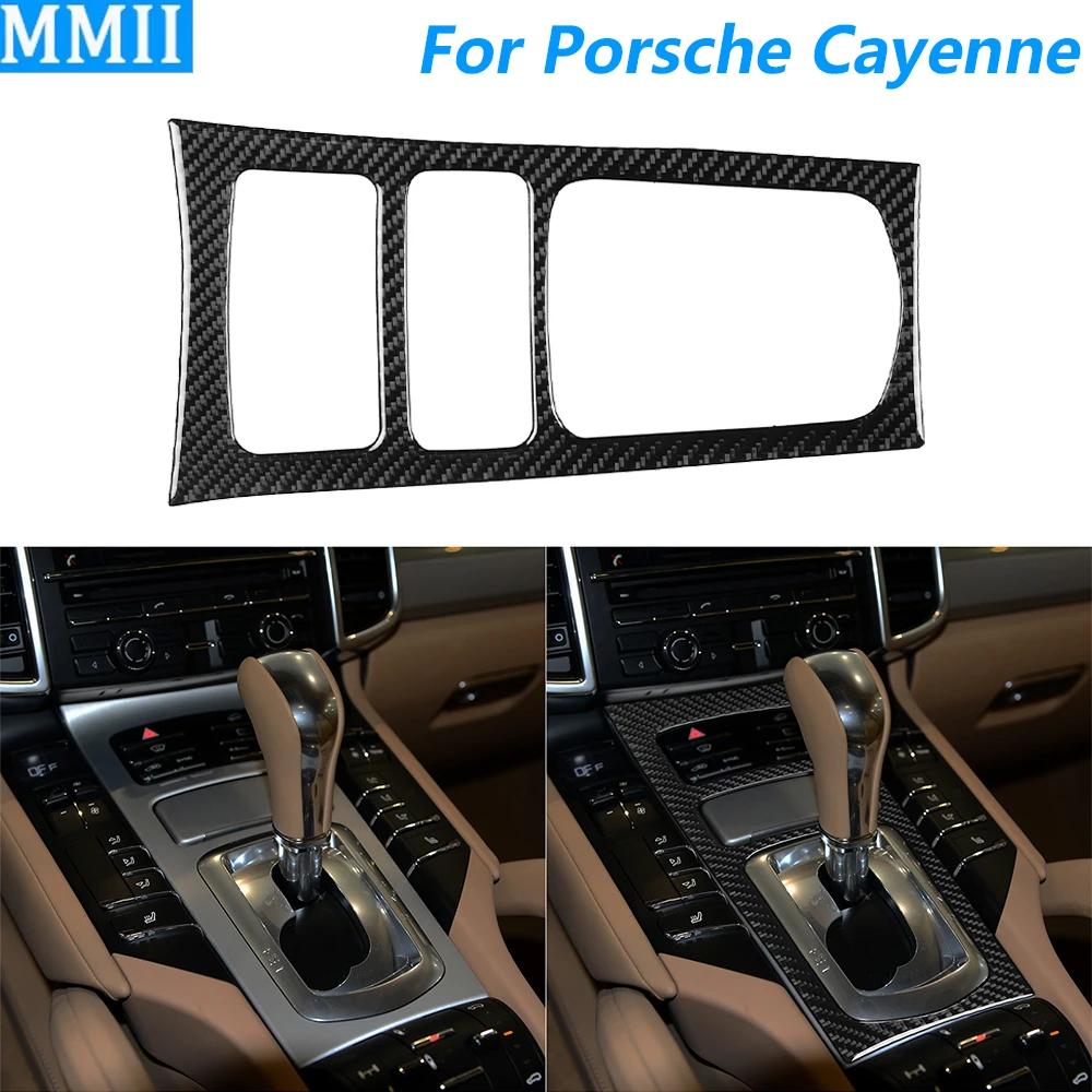 

For Porsche Cayenne 958 92A 2011-2017 Carbon Fiber Central Control Gear Shift Frame Panel Cover Trim Car Accessories Sticker