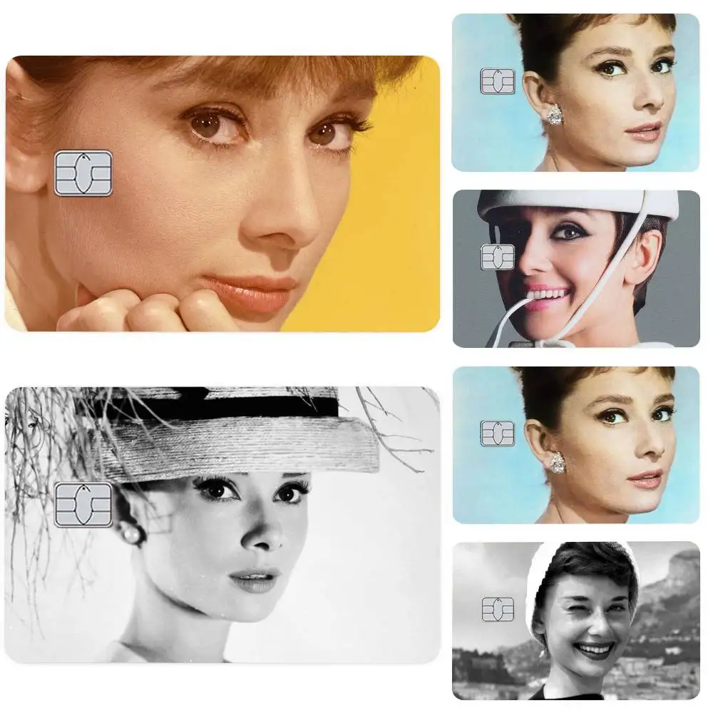 Audrey Hepburn Credit Card Skin Matte Stickers For Bank Card ID Card Debit Card Decal Decoration Girls Gifts