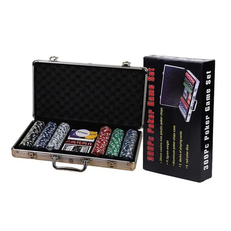 Poker Chips Set Multipurpose Professional Poker Chips Casino Chips Set Weighted Complete Poker Playing Game Set Poker Game Set